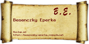 Besenczky Eperke névjegykártya